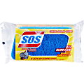 S.O.S All Surface Scrubber Sponge  4.5"H x 2.5"W x 0.9"D  2100 / Bundle  Cellulose, Scrim  Blue 1 thumbnail image