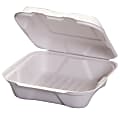GenPak Harvest Fiber Hinged Containers, 8" x 8", Natural White, Pack Of 200 Containers 1 thumbnail image