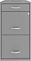 Realspace® SOHO Organizer 18"D Vertical 3-Drawer File Cabinet, Silver