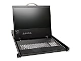 Eaton Tripp Lite Series 16-Port IP Rack Console Cat5 KVM Switch 19" LCD 1+1 User 1URM - KVM console with KVM switch - B07001619IP 1 thumbnail image