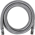 Certified Appliance Accessories Braided Stainless Steel Ice Maker Connector - 72" - Silver, Stainless Steel - Polyester, Polyvinyl Chloride (PVC), Stainless Steel, Brass