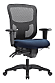 WorkPro® 9500XL Series Big & Tall Ergonomic Mesh/Premium Fabric Mid-Back Chair, Black/Navy, BIFMA Compliant