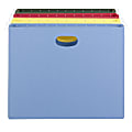 Smead® Flex-I-Vision Color Hanging Pockets, Letter Size, 3 1/2" Expansion, Assorted Colors, Pack Of 4