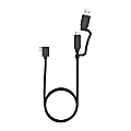 Mobile Pixels USB-C to USB-C Cable With Type-A Adapter, 3', Black