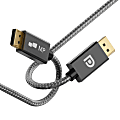 Mobile Pixels 8K DisplayPort Cable, 6', Space Gray/Black, MPX1001006P01