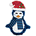 Amscan 244223 Christmas 3D Deluxe Tinsel Penguins, 10"H x 5-1/2"W x 5-1/2"D, Blue, Set Of 2 Penguins 1 thumbnail image