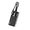 Mobile Pixels 9-in-1 USB-C Hub, 2-7/16”H x 6-5/16”W x 13/16”D, Black, MPX1041004P01