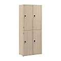 Bush Business Furniture Assure Two Tier 4 Door Storage Lockers with Keypad Locks, Natural Elm, Standard Delivery 1 thumbnail image