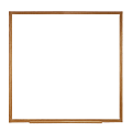 Ghent M2W Non-Magnetic Dry-Erase Whiteboard, Porcelain, 48 1/2" x 48 1/2", Oak Wood Frame, Natural Finish 1 thumbnail image