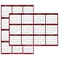 SwiftGlimpse 2-Sided Yearly Erasable Wall Calendar, 32" x 48", Maroon, January to December, 2022, SG MAR 32 1 thumbnail image