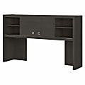 Kathy Ireland Office Echo 60"W Hutch, Charcoal Maple, Standard Delivery