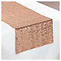 Amscan Fabric Table Runner, 13" x 72", Rose Gold Sequin 1 thumbnail image