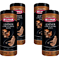 Weiman Products Leather Wipes - For Multipurpose - 8" Length x 7" Width - Pre-moistened, UV Protection - White - 30/Tub - 4 / Carton 1 thumbnail image