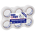 Tape Logic® Carton-Sealing Tape, 3" Core, 2" x 110 Yd., White, Pack Of 6