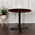 Flash Furniture Round Multipurpose Conference Table, 30"H x 35-1/2"W x 35-1/2"D, Mahogany/Black 1 thumbnail image