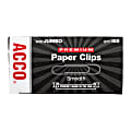 ACCO® Premium Paper Clips, 1000 Total, Jumbo, Silver, 100 Per Box, Pack Of 10 Boxes 1 thumbnail image