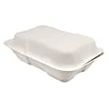 Karat Earth Bagasse Clamshell Takeout Containers, 2"H x 6"W x 9"D, Natural, Case Of 200 Clamshells 1 thumbnail image