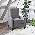 Flash Furniture Ezra Upholstered Button-Tufted Push-Back Recliner, Gray