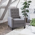 Flash Furniture Ezra Upholstered Button-Tufted Push-Back Recliner, Gray 1 thumbnail image