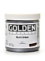 Golden Heavy Body Acrylic Paint, 16 Oz, Burnt Umber