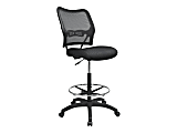 Office Star Deluxe AirGrid Back Drafting Chair with Mesh Seat and Adjustable Footring and Nylon Base 1 thumbnail image