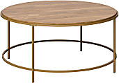 Sauder® International Lux Coffee Table, 16-3/4"H x 36"W x 36"D, Sindoori Mango/Satin Gold