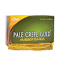 Alliance® Pale Crepe Gold® Rubber Bands, #117B, 7" x 1/8", 1 Lb, Box Of 300