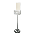 Azar Displays Plastic Suggestion Box, Pedestal Floor Stand, With Lock, Large, 6 1/4"H x 9"W x 6 1/4"D, White