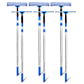 Gritt Commercial Pro Window Washing Kit With Squeegee, Washer And Telescopic Pole, 14" Squeegee And Washer/6' Pole, Multicolor, Pack Of 3 Kits 1 thumbnail image