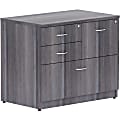 Lorell® 2-Box/1-File 36"W Lateral 4-Drawer File Cabinet, Weathered Charcoal