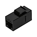 Vericom VGC Series CAT-6 UTP RJ45 Unshielded Keystone Coupler, 5/8” x 5/8”, Black, MKJ6U-01352