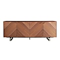 Eurostyle Alvarado 79"W Sideboard, Brushed Steel/Walnut 1 thumbnail image
