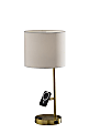 Adesso Wyatt Supercharger 22"H Desk Lamp, Off-White/Antique Brass 1 thumbnail image