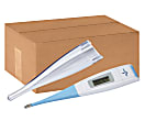 Medline Oral Digital Flex-Tip Stick Thermometers, Child/Adult, White, Box Of 12