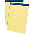 Ampad Perforated Ruled Pads, Letter Size, 50 Sheets, Ruled, Canary Yellow, Box Of 12