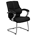 Flash Furniture Leathersoft Executive Side Chair, Black