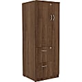 Lorell® Essentials Tall Storage Cabinet, 2 Adjustable Shelves, Walnut 1 thumbnail image