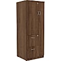 Lorell® Essentials Tall Storage Cabinet, 2 Adjustable Shelves, Walnut