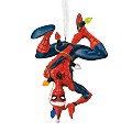 Hallmark Resin Christmas Ornament, 3-1/2” x 2-1/4” x 1-1/4”, Marvel Spider-Man Hanging From Lights 1 thumbnail image