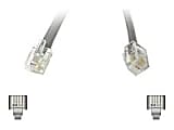 C2G - Phone cable - RJ-11 (M) to RJ-11 (M) - 14 ft - silver 1 thumbnail image