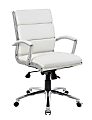 Boss Office Products Caressoft Mid-Back Chair, White 1 thumbnail image