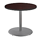 National Public Seating Round Café Table, 30"H x 36"W x 36"D, Mahogany/Gray