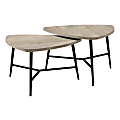 Monarch Specialties Davie 2-Piece Table Set, Taupe/Black 1 thumbnail image