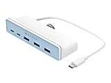 HyperDrive 5-in-1 USB-C Hub for iMac 24″, 1.03"H x 1.57"W x 4.72"D, White, HD34A6