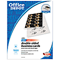 Office Depot® Brand Double-Sided Business Cards, 2" x 3 1/2", White, Pack Of 1,000 1 thumbnail image