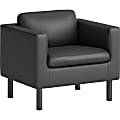 HON Parkwyn Club Chair, 29"H x 33"W x 26.8"D, Material: Polyurethane, Black 1 thumbnail image