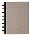 TUL® Discbound Notebook With Debossed Leather Cover, Junior Size, Narrow Ruled, 60 Sheets, Gray