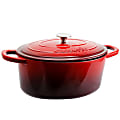 Crock-Pot Artisan 7-Quart Cast Iron Dutch Oven, Scarlet Red
