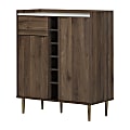 South Shore 35"W Hype Buffet With Storage, Natural Walnut/Faux Carrara Marble 1 thumbnail image