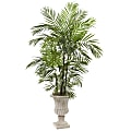 Nearly Natural 6'H UV-Resistant Areca Palm Artificial Tree With Urn, 72"H x 44"W x 40"D, Gray/Green 1 thumbnail image